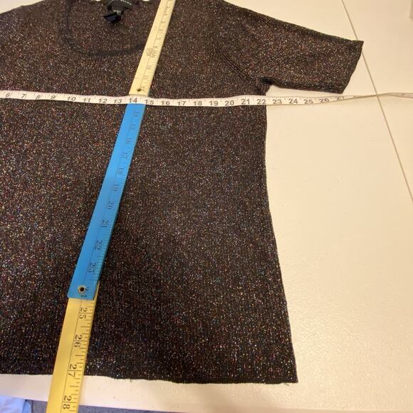 August Silk Knits Womens Cream Silk Knit V-Neck Pullover T-Shirt Size 1X - Picture 2 of 8